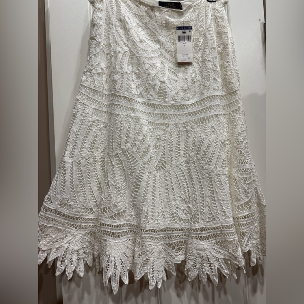 Ralph Lauren Beautiful White Lace Skirt - Size 2